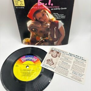 E.T. Extraterrestrial 1982 24 Page Read-along Storybook Record Drew Vintage